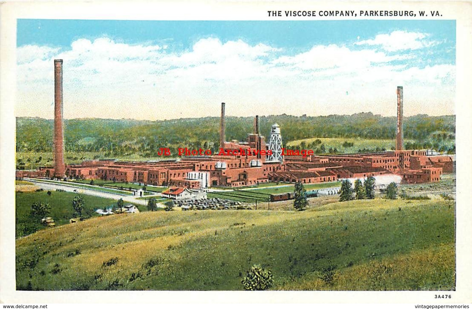 283203-West Virginia, Parkersburg, Viscose Company, Curt Teich No 3A476 - Parkersburg