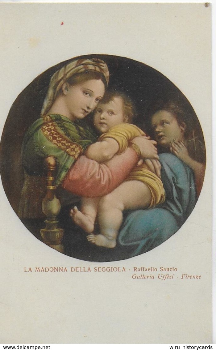 AK 0046  Sanzio , Raffaello - La Madonna Della Seggiola ( Firenze )  / Künstlerkarte Um 1910-20 - Malerei & Gemälde