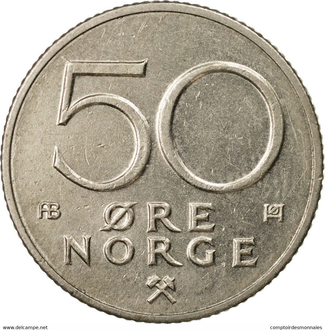 Monnaie, Norvège, Olav V, 50 Öre, 1979, TTB, Copper-nickel, KM:418 - Norvège