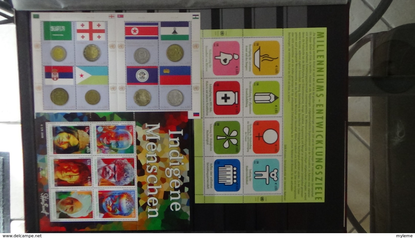 Dispersion d'une grosse collection timbres et blocs ** Nations Unies tous bureaux. Superbe !!!