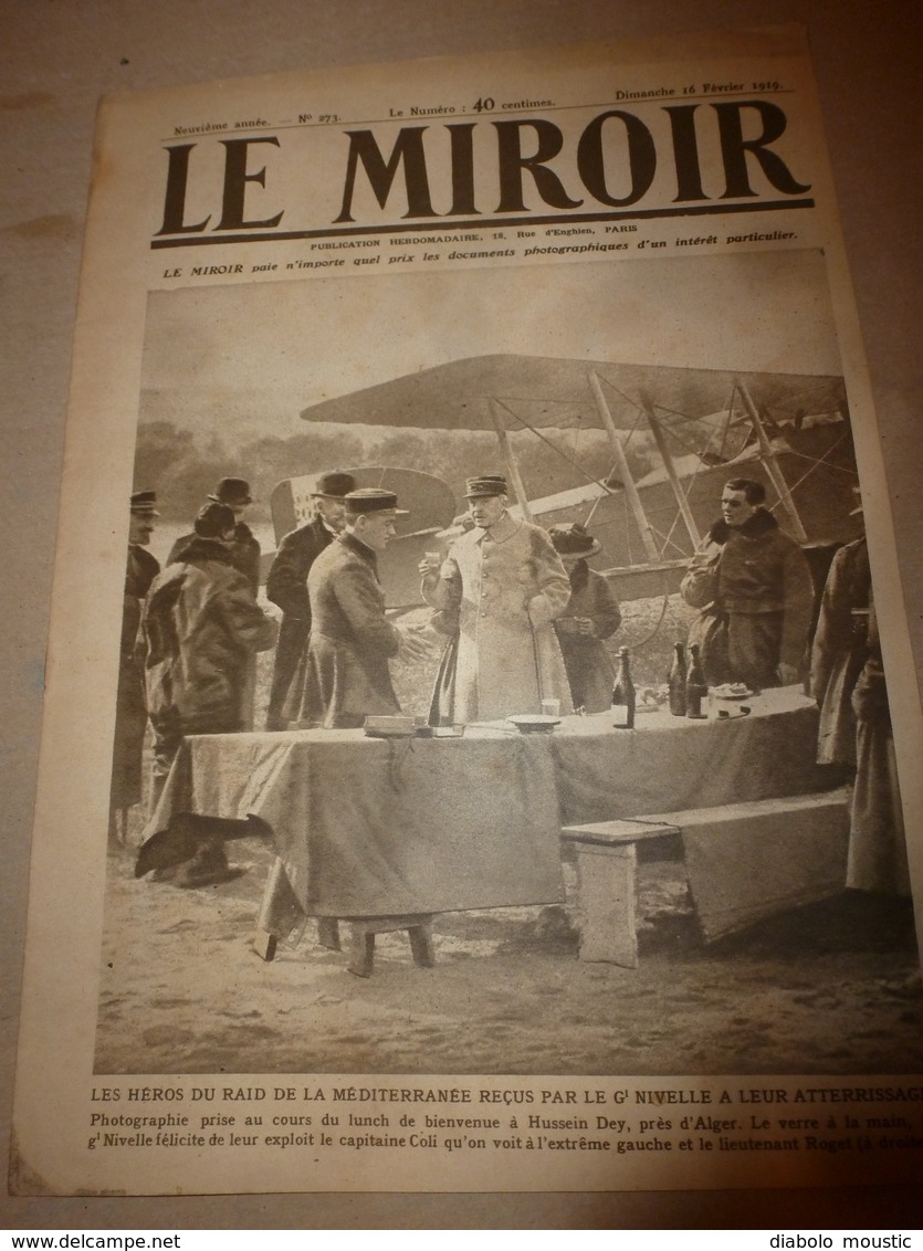 1919 LE MIROIR:Yougo-Slavie ; Berlin; La Poste Belge à Dusseldorf; Les Funérailles Nationales De Théodore Roosevelt;etc - Französisch