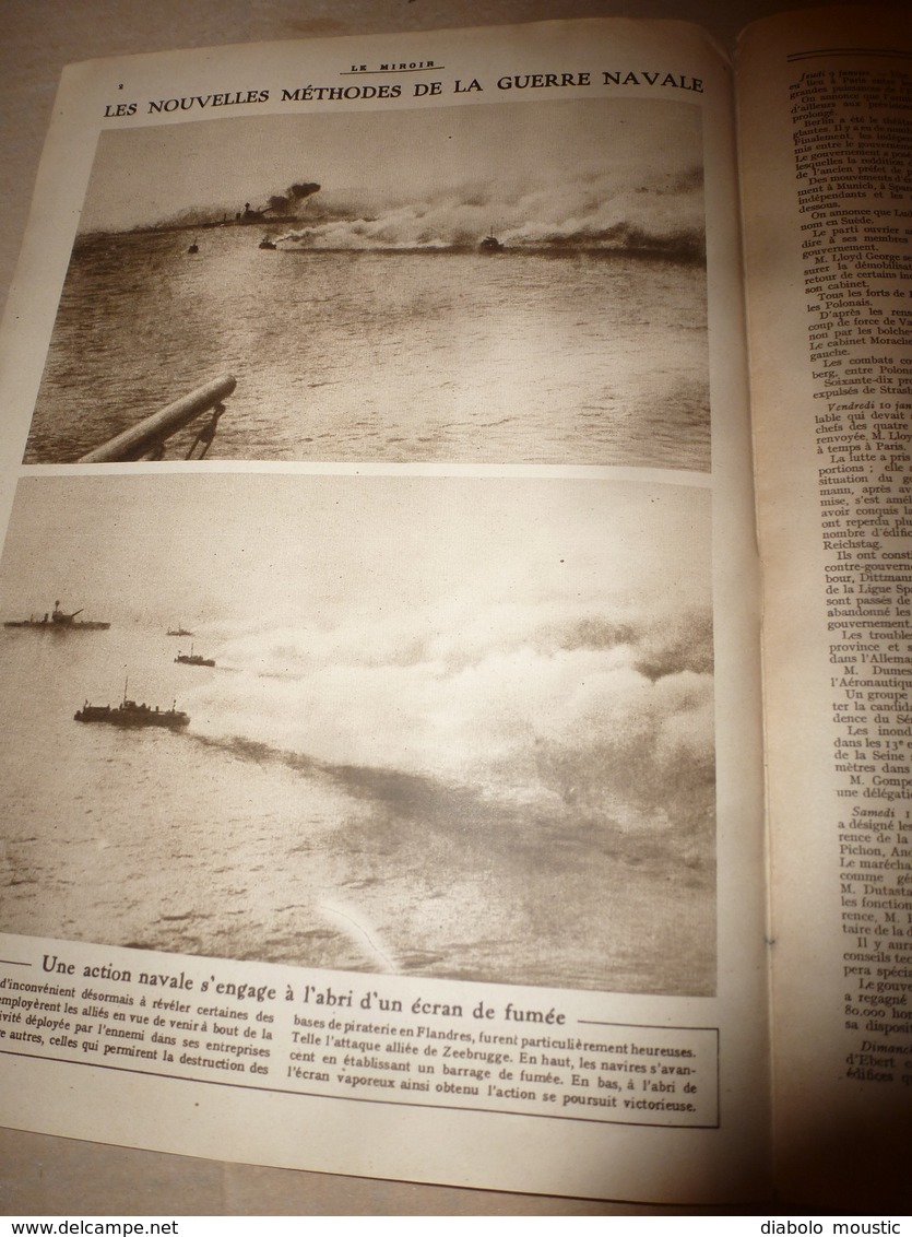 1919 LE MIROIR: Guerre Navale; La Nouvelle République Tchéco-Slovaque; Transport Des Trains à Travers Manche;Tokio ;etc - Französisch