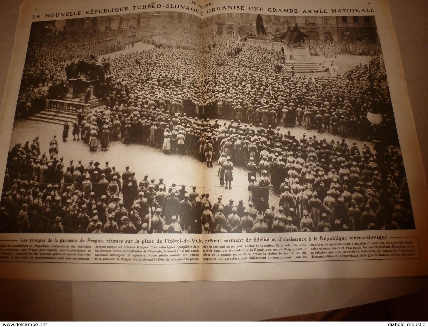 1919 LE MIROIR: Guerre navale; La nouvelle République Tchéco-Slovaque; Transport des trains à travers Manche;Tokio ;etc