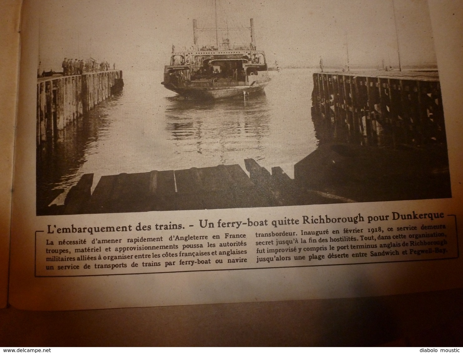 1919 LE MIROIR: Guerre navale; La nouvelle République Tchéco-Slovaque; Transport des trains à travers Manche;Tokio ;etc