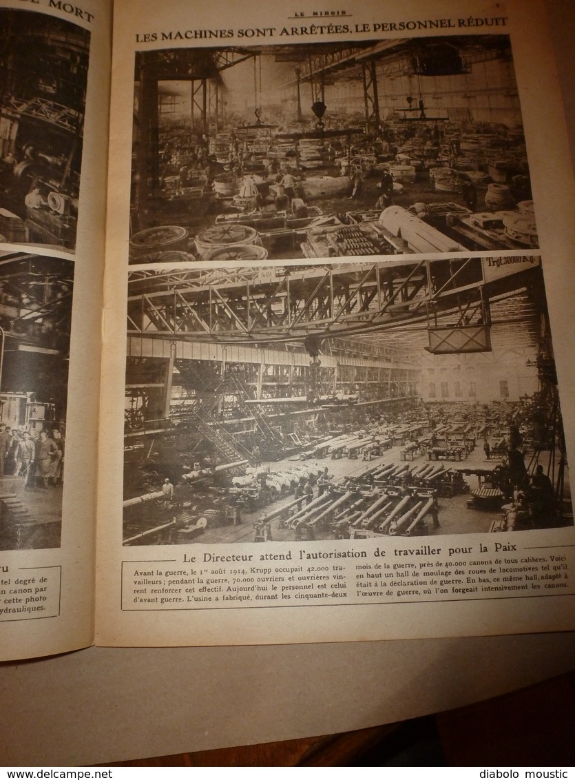 1919 LE MIROIR:Obus 420 KRUPP à Essen;Les Françaises épousent Les Soldats Américains Et Anglais;L'AQUITANIA Fautif;etc - Français