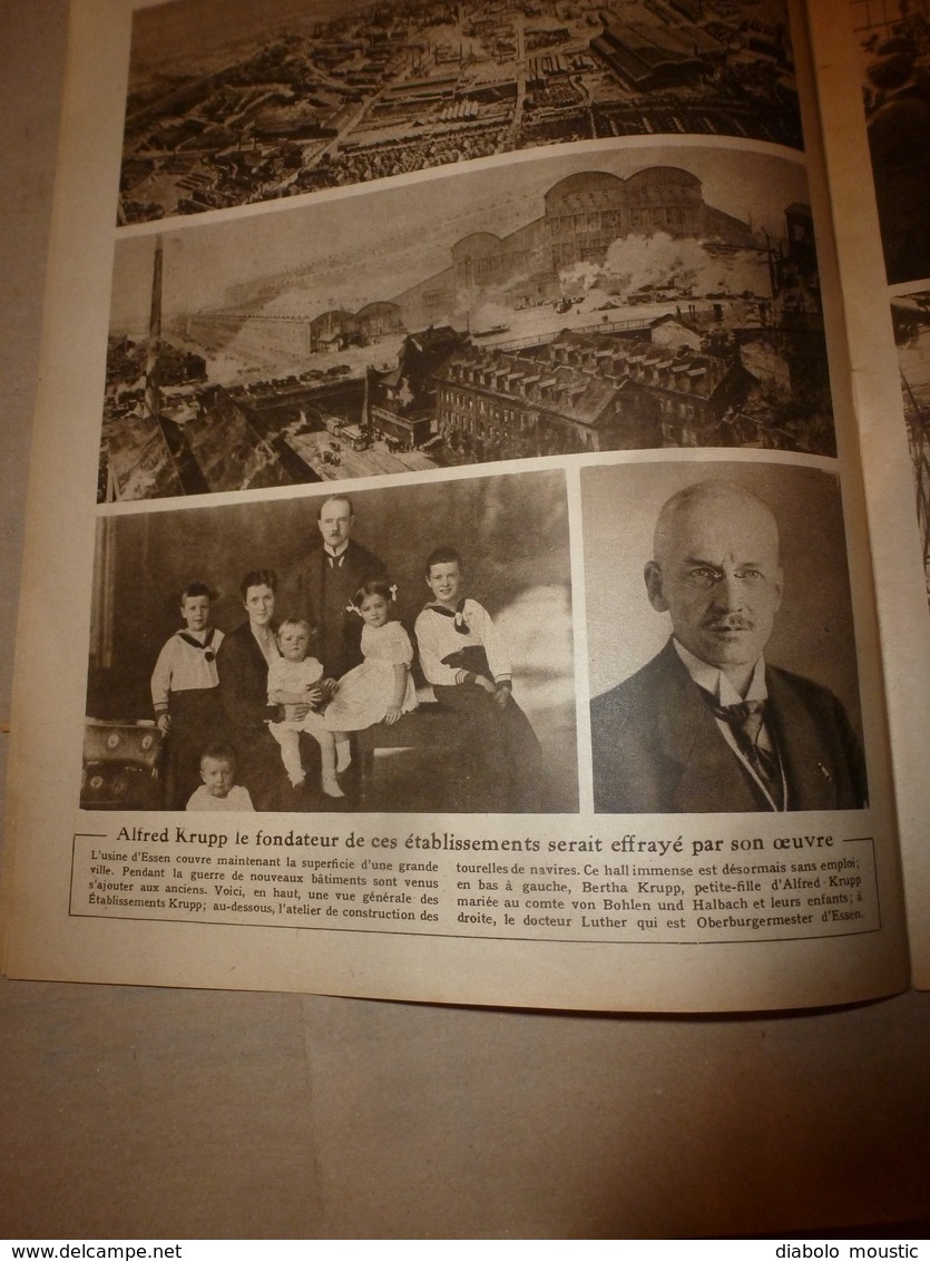 1919 LE MIROIR:Obus 420 KRUPP à Essen;Les françaises épousent les soldats américains et anglais;L'AQUITANIA fautif;etc