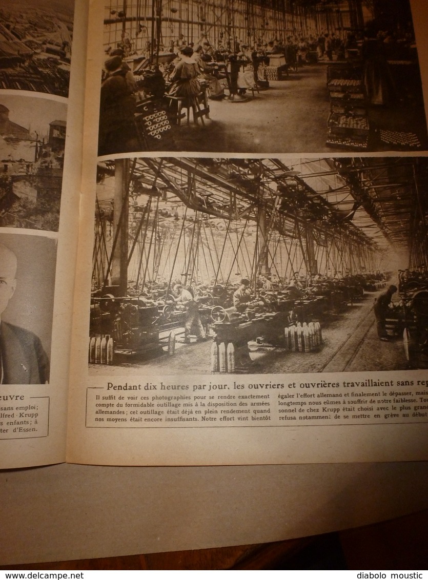 1919 LE MIROIR:Obus 420 KRUPP à Essen;Les françaises épousent les soldats américains et anglais;L'AQUITANIA fautif;etc