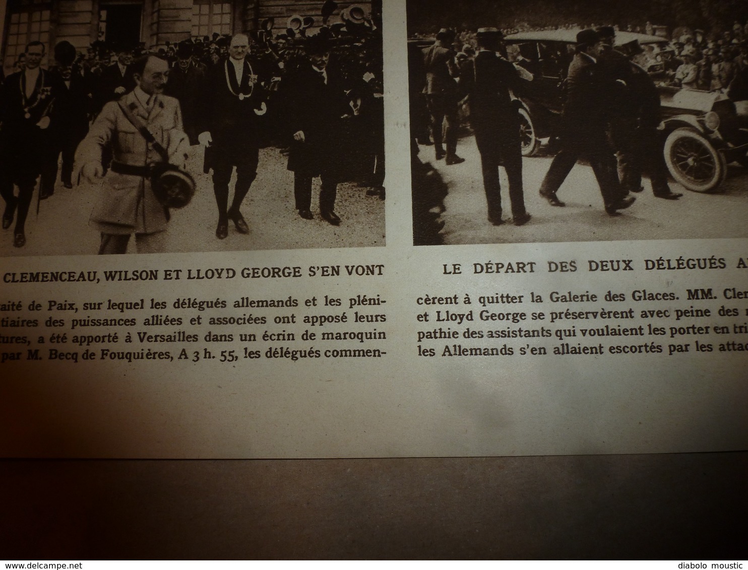 1919 LE MIROIR:Pendant signature du traité à Paris ,Francfort-sur-le-M encerclé;Une brave baleine trompe les anglais;etc