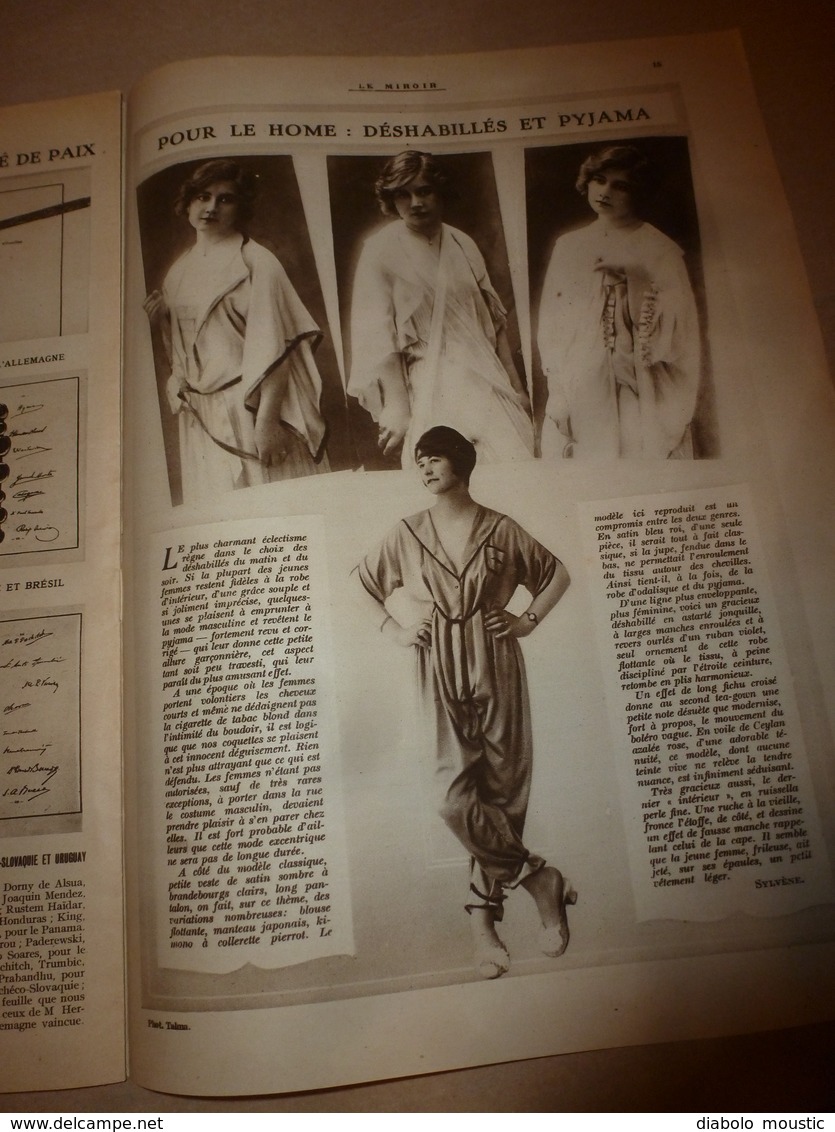 1919 LE MIROIR:Pendant signature du traité à Paris ,Francfort-sur-le-M encerclé;Une brave baleine trompe les anglais;etc