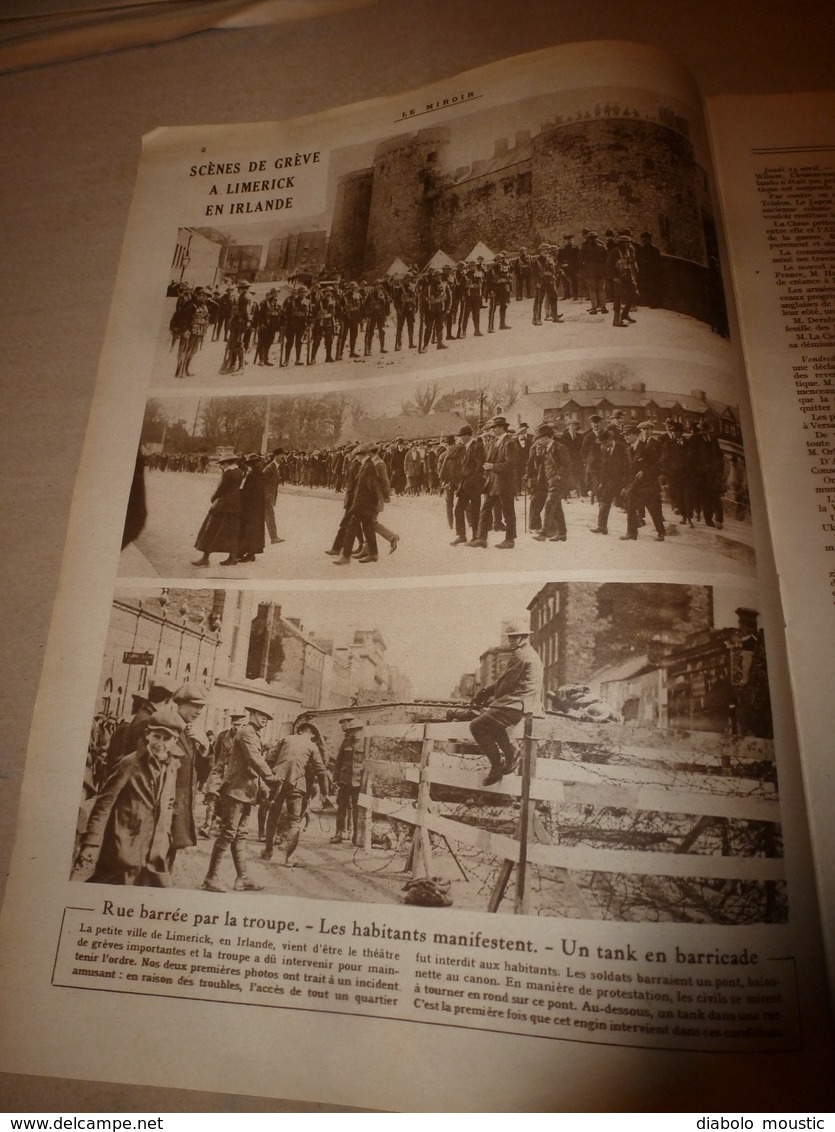 1919 LE MIROIR:Bizarre;Reine Marie Inaugure Nouvel ORIENT-ESPRESS;Retour Des Danois Du SCHLESWIG;Anzacs à London;etc - Français