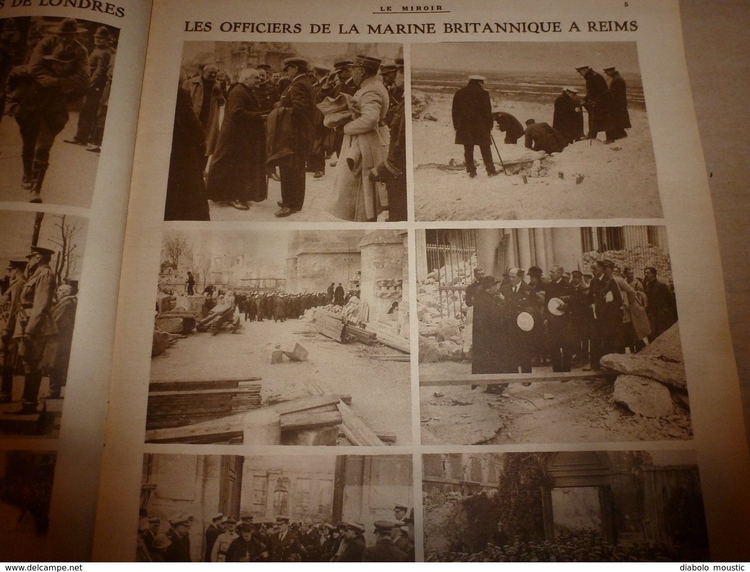 1919 LE MIROIR:Bizarre;Reine Marie inaugure Nouvel ORIENT-ESPRESS;Retour des danois du SCHLESWIG;Anzacs à London;etc