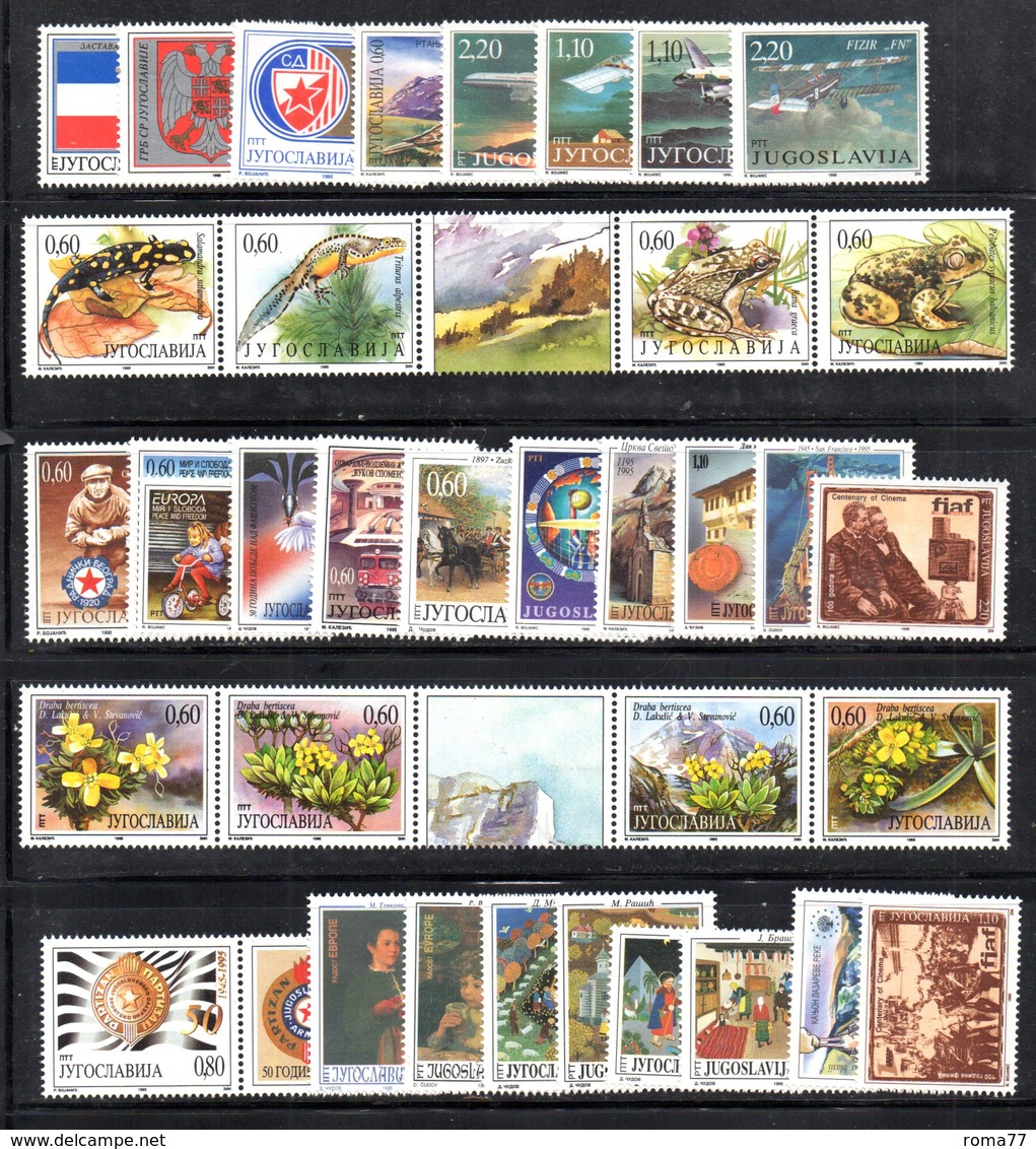 YUG1995 - YUGOSLAVIA 1995, L'annata Senza BF Composizione Come Da Scan ***  MNH - Annate Complete