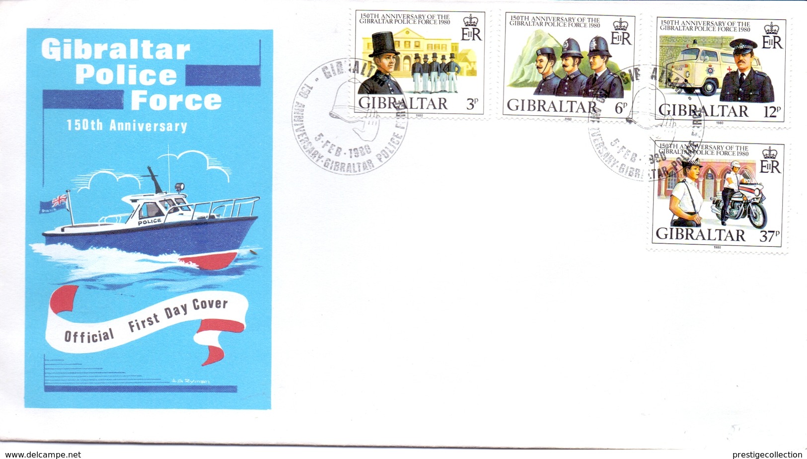 GIBRALTAR 1980 POLICE  FORCE FDC   (SET180222) - Gibilterra