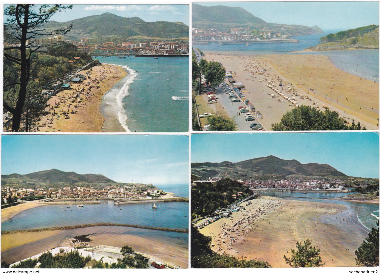 Gf. LEQUEITIO. Playa. 4 Postales - Vizcaya (Bilbao)