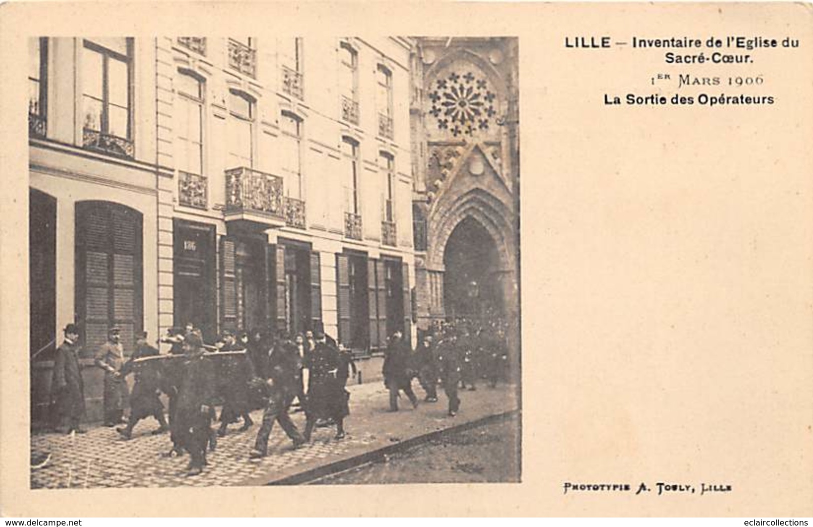 Lille       59      Inventaires De L"Eglise Du Sacré Cœur. La Sortie Des Opérateurs     (voir Scan) - Lille