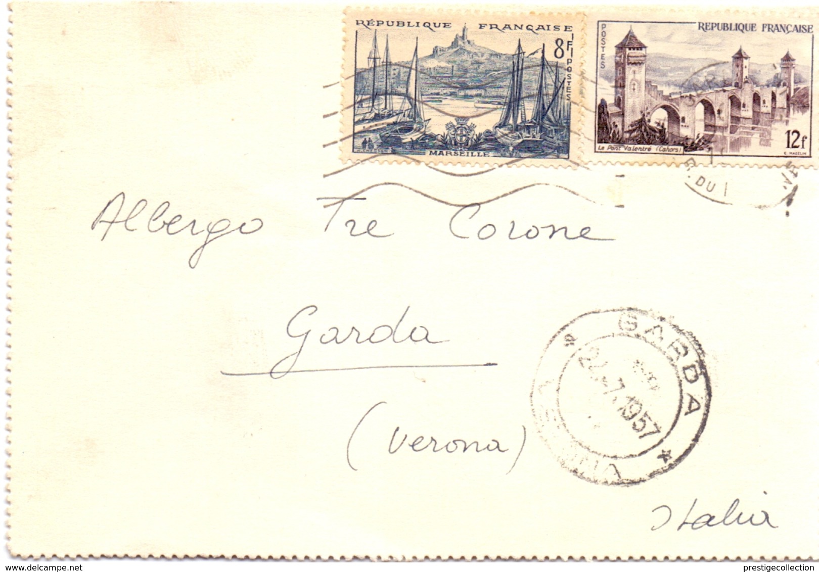 ITALY VERONA GARDA LETTER  1957 (SET180228) - FDC