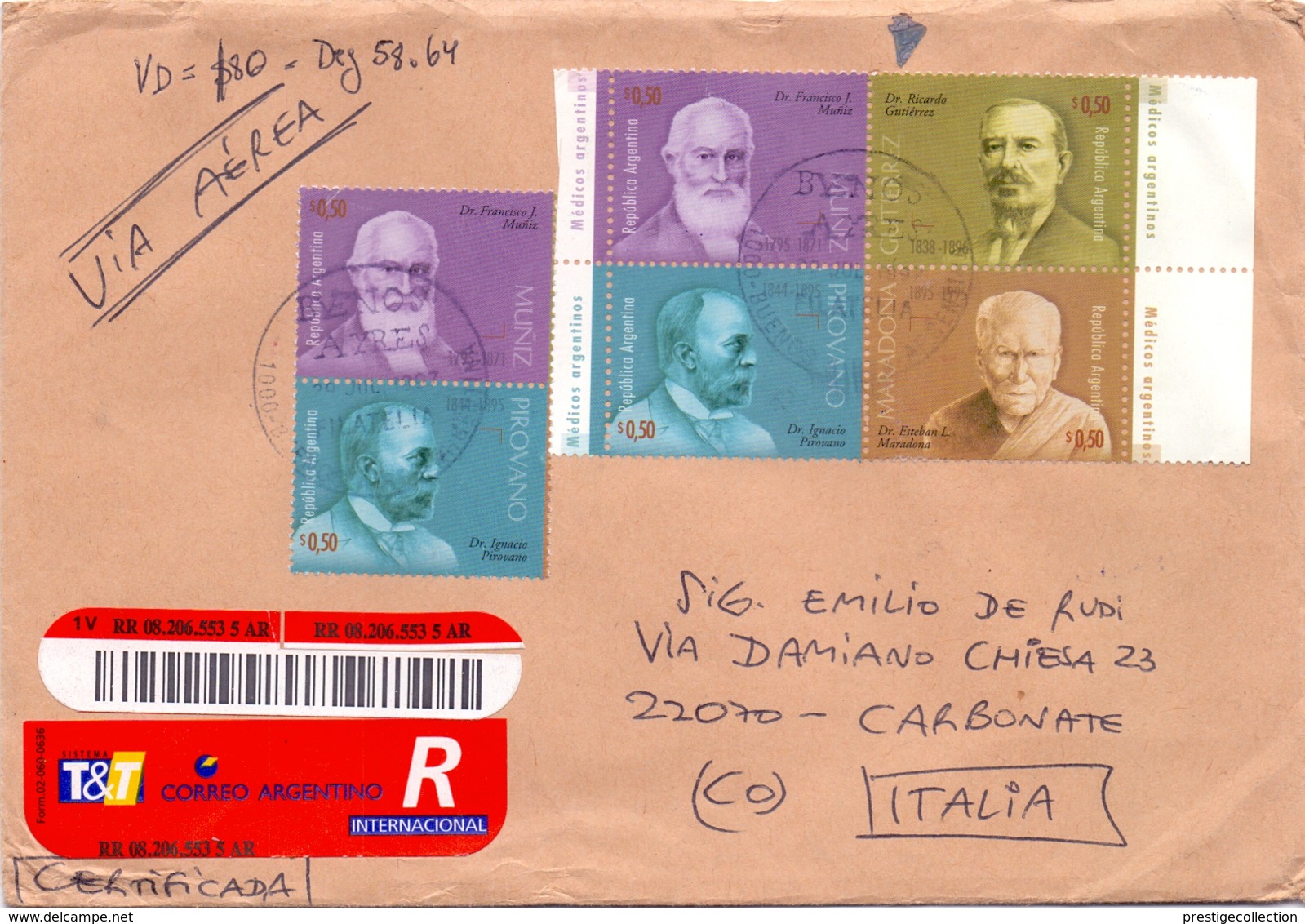 ARGRNTINA AIR MAIL 1995 (SET180230) - Poste Aérienne