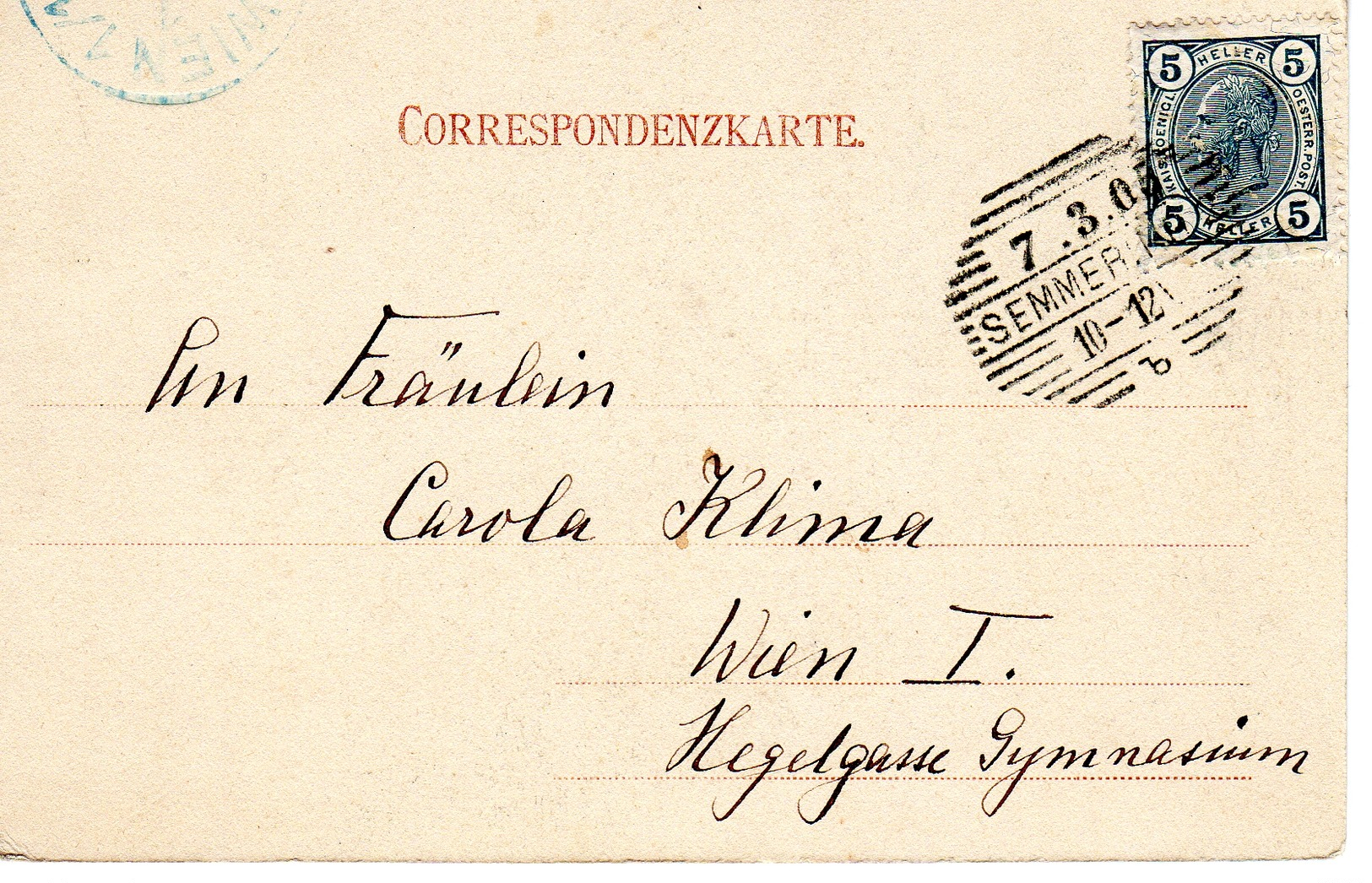 SEMMERING, Villa Radda, Verlag Kleinhaus, Semmerig,7.3.1905 - Neunkirchen