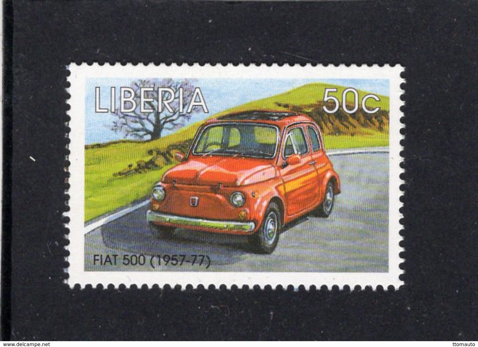 Liberia  -  Classic Cars -  Fiat 500 (1957-1977)     -  1v MS Neuf/Mint MNH - Automobili