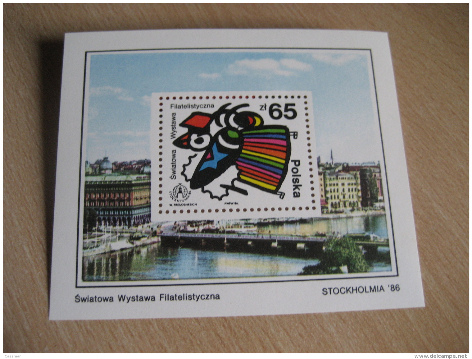 POLAND 1986 ** Unhinged Bloc Stockholmia 86 Stockholm Sweden - Blocks & Sheetlets & Panes