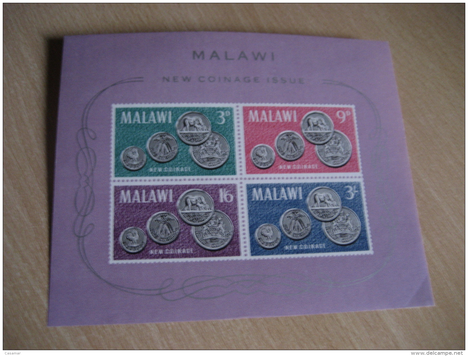 MALAWI Imperforated ** Unhinged Yvert 2 Bloc New Coinage Coin Coins Elephant Poultry - Malawi (1964-...)