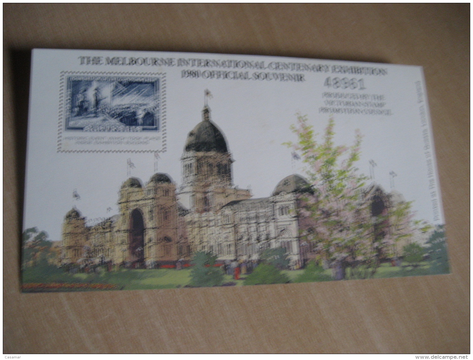 Melbourne 1980 Official Souvenir Poster Stamp Label Vignette Australia Bloc Proof Sheet Commonwealth - Proofs & Reprints