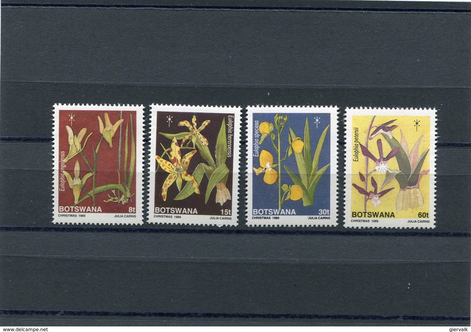 BOTSWANA 1989 ORCHIDS M.463/466 MNH. - Botswana (1966-...)