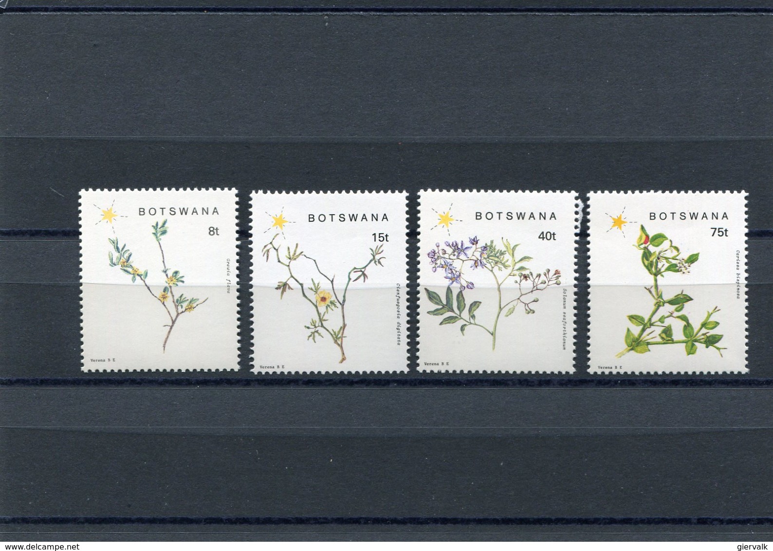 BOTSWANA 1988 TREE BRANCHES M.447/450 MNH. - Botswana (1966-...)