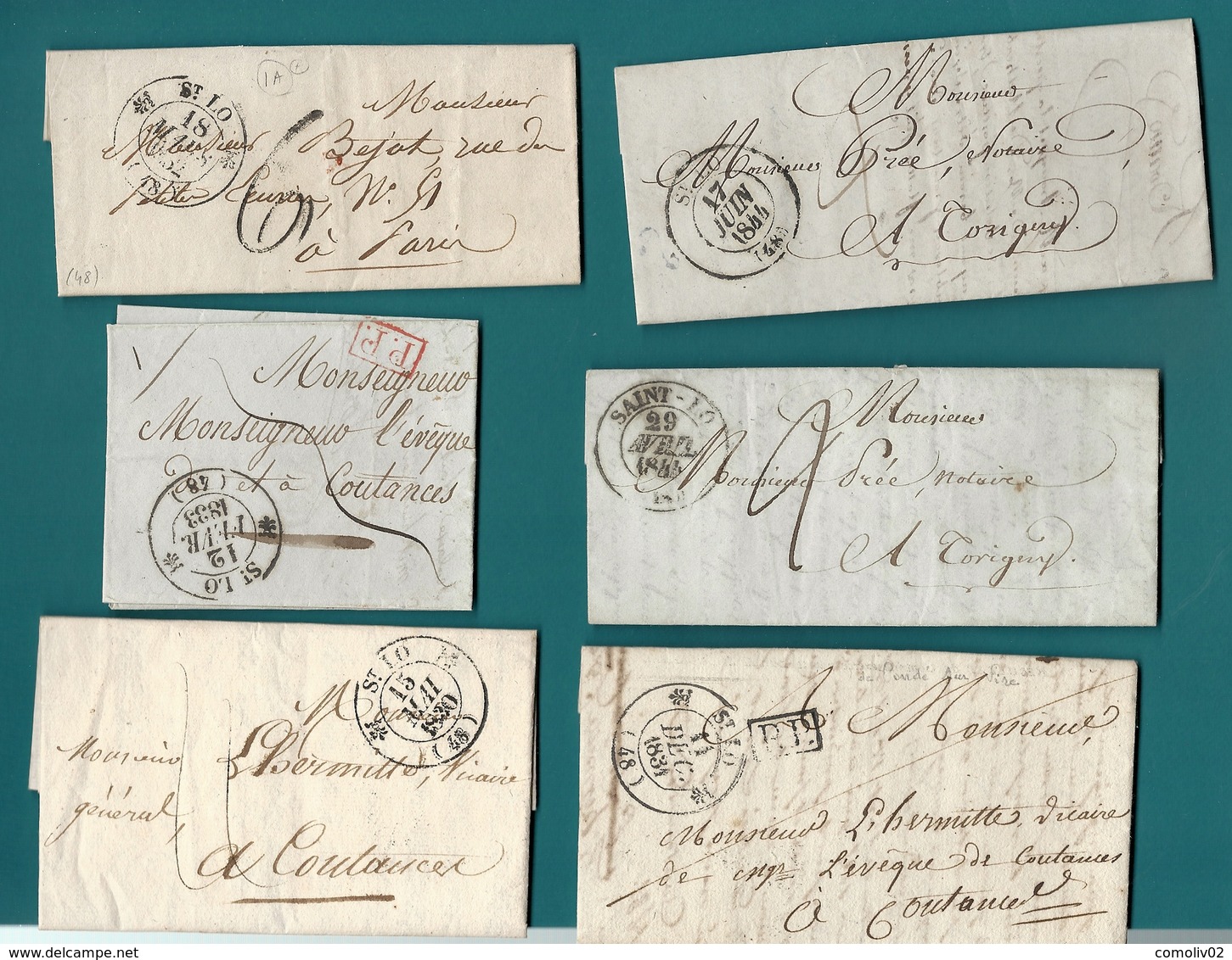 Manche - Belle Collection De St Lo. Différentes Taxes. Des Ports Payés - 1801-1848: Precursors XIX