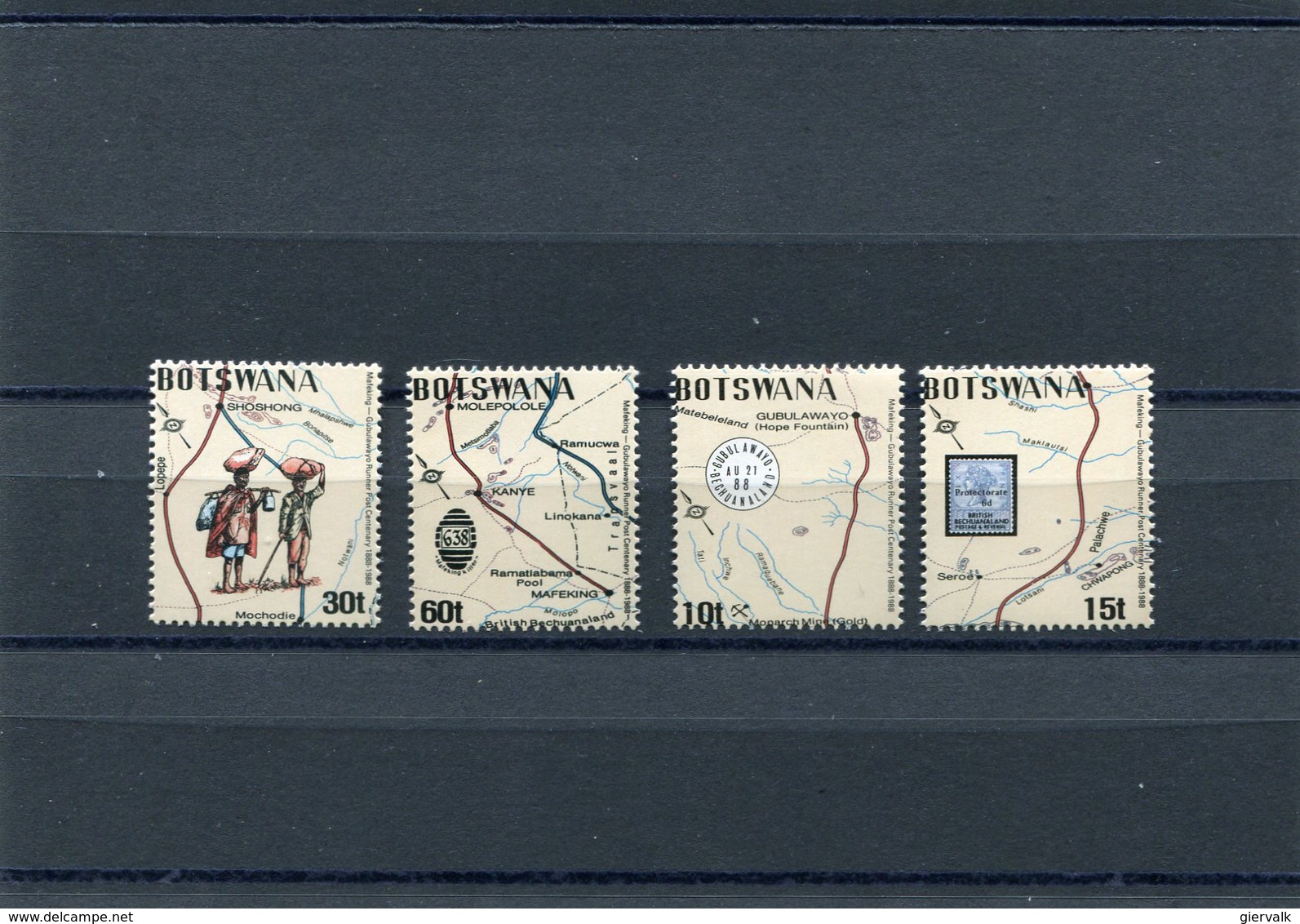 BOTSWANA 1986 RUNNER POST M435/438 MNH. - Botswana (1966-...)