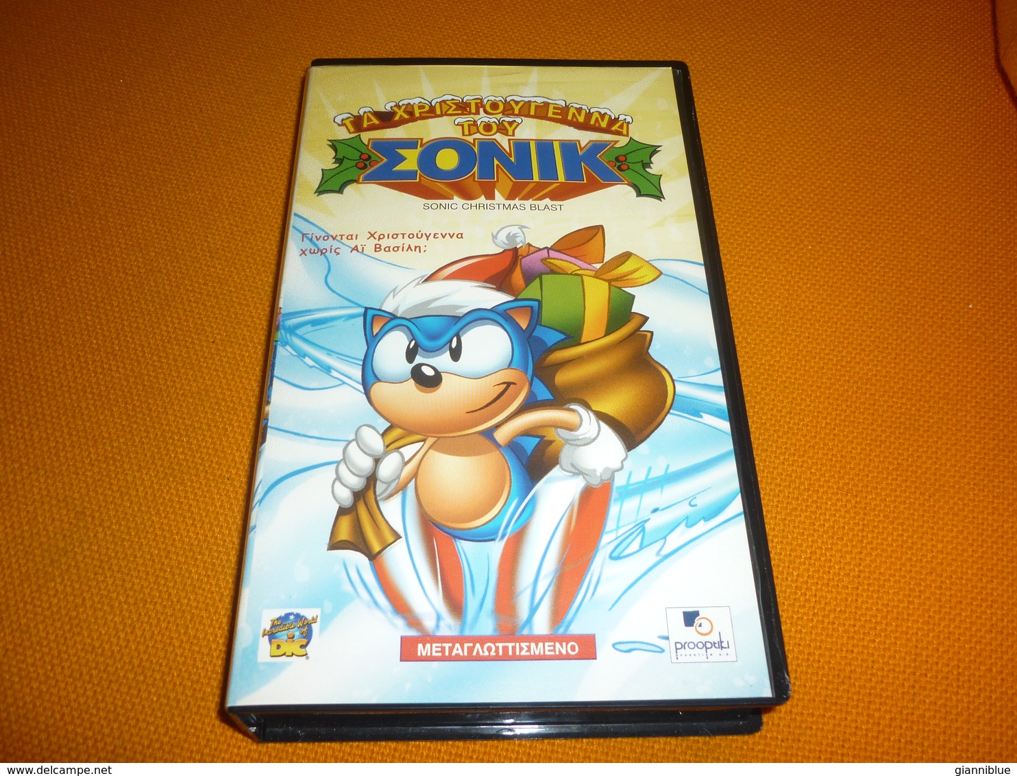 Sonic The Hedgehog Old Greek Vhs Cassette Video Tape From Greece - Cartoons
