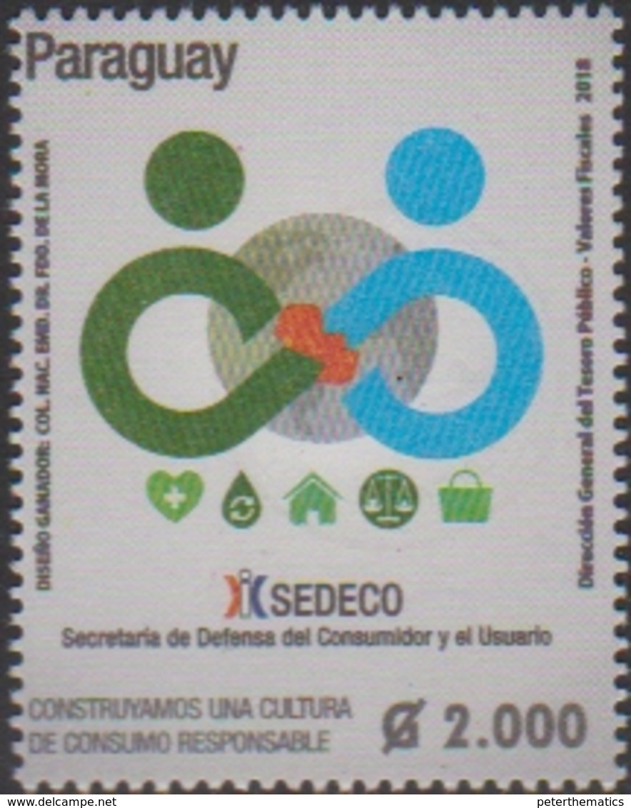 PARAGUAY, 2018, MNH, SEDECO, CONSUMER PROTECTION, 1v - Unclassified