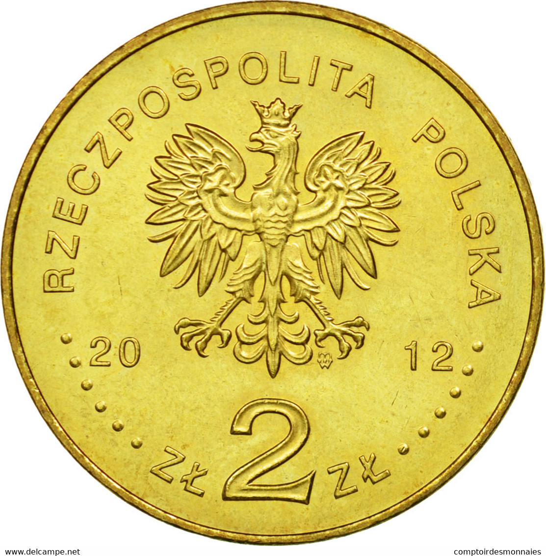 Monnaie, Pologne, 2 Zlote, 2012, Warsaw, SUP, Laiton, KM:820 - Pologne