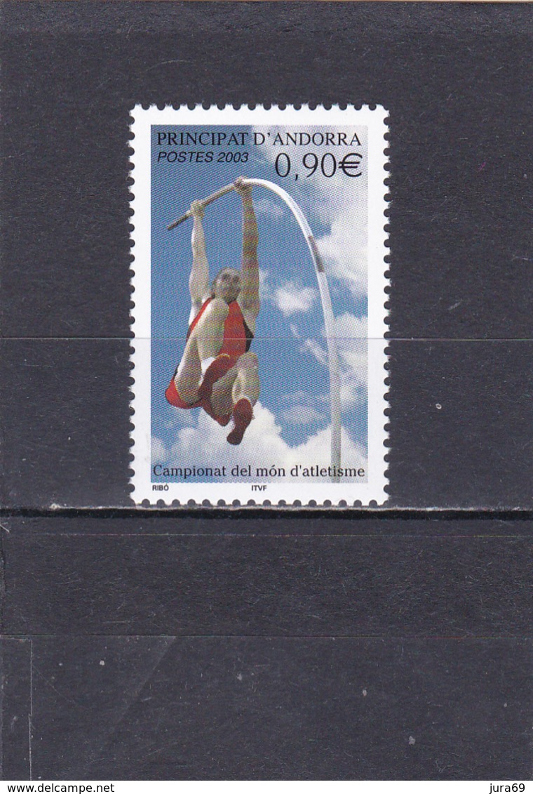 Andorre Français Neuf **  2003 N° 583  Sport.  Championnat Du Monde D'athlétisme à Paris - Neufs