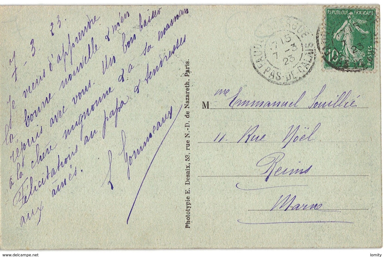 62 Fauquembergues Cpa Usine Electrique Cachet Fauquembergue 1923 - Fauquembergues