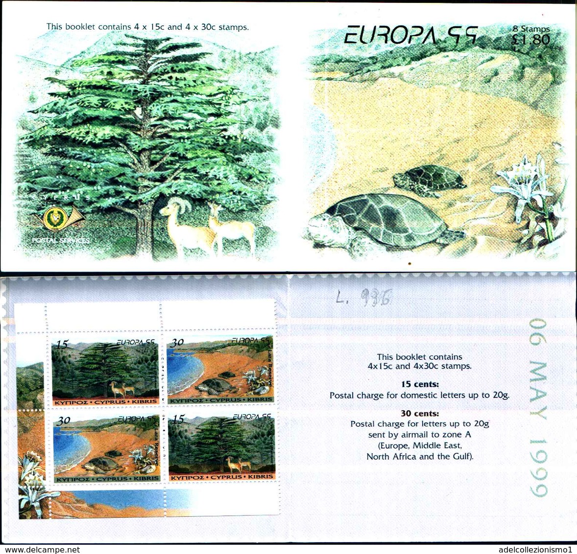 72428)  Europa Cept 1999 Cipro - Libretto MNH** 4V. - Nuovi