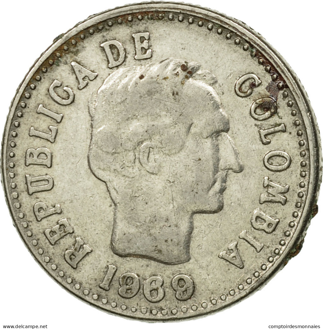 Monnaie, Colombie, 10 Centavos, 1969, TTB, Nickel Clad Steel, KM:226 - Kolumbien