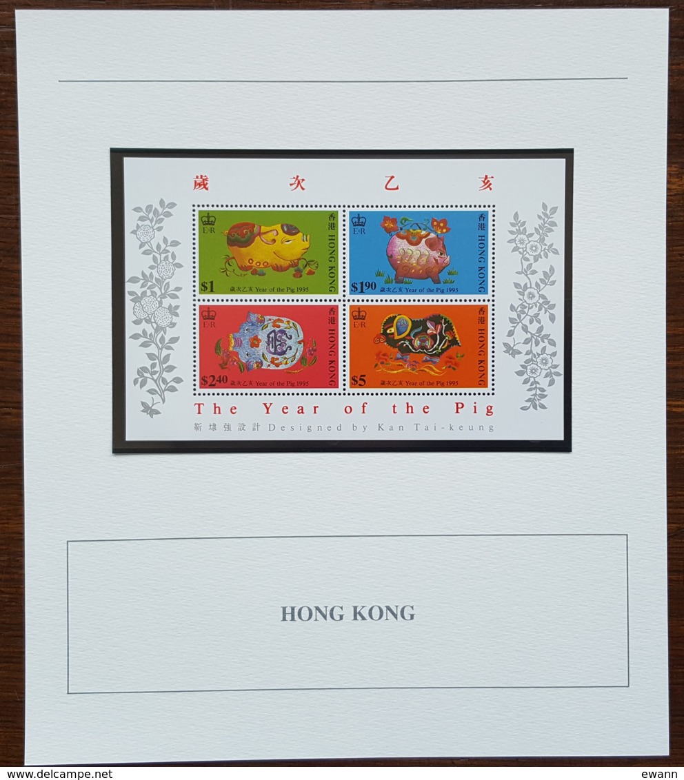 Hong Kong - YT BF N°34 Sur Document - Nouvel An Chinois / Année Du Cochon - Neuf - 1995 - Blocks & Sheetlets
