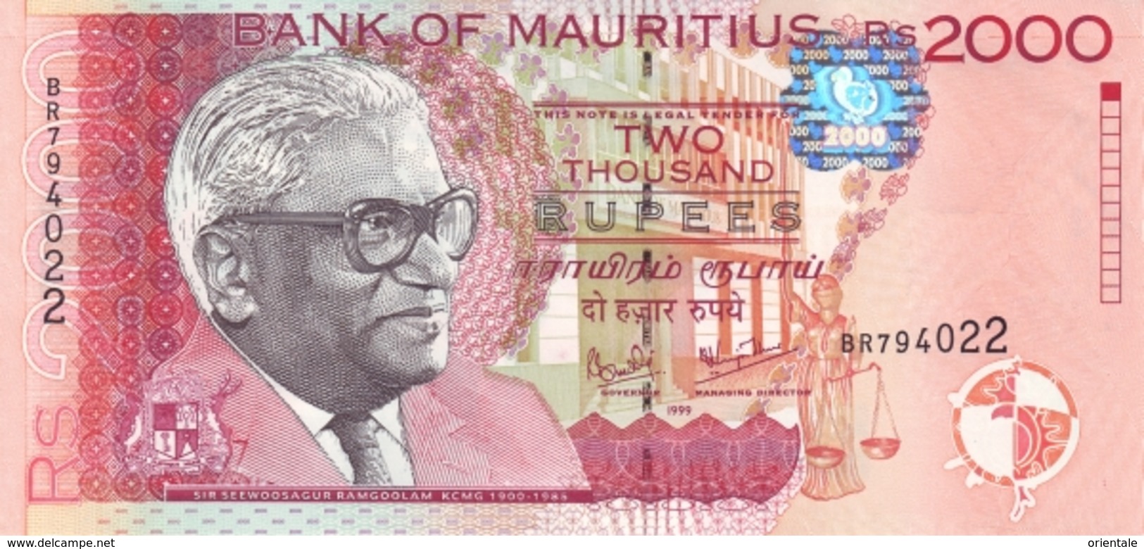 MAURITIUS P. 55 2000 R 1999 UNC - Maurice