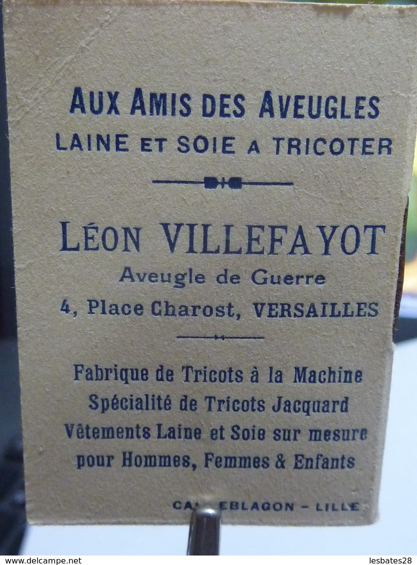 Calendrier Petit Almanach 1932  petit format (de poche) Publicité Aux Amis des Aveugles LEON VILLEFAYOT-(boite calendri)