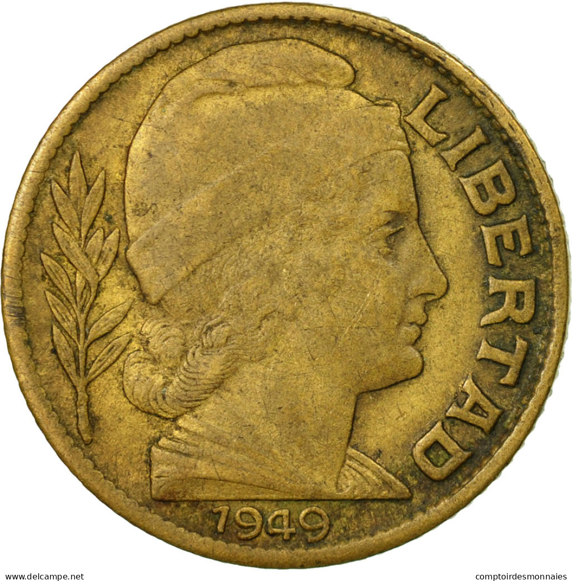 Monnaie, Argentine, 10 Centavos, 1949, TB+, Aluminum-Bronze, KM:41 - Argentina