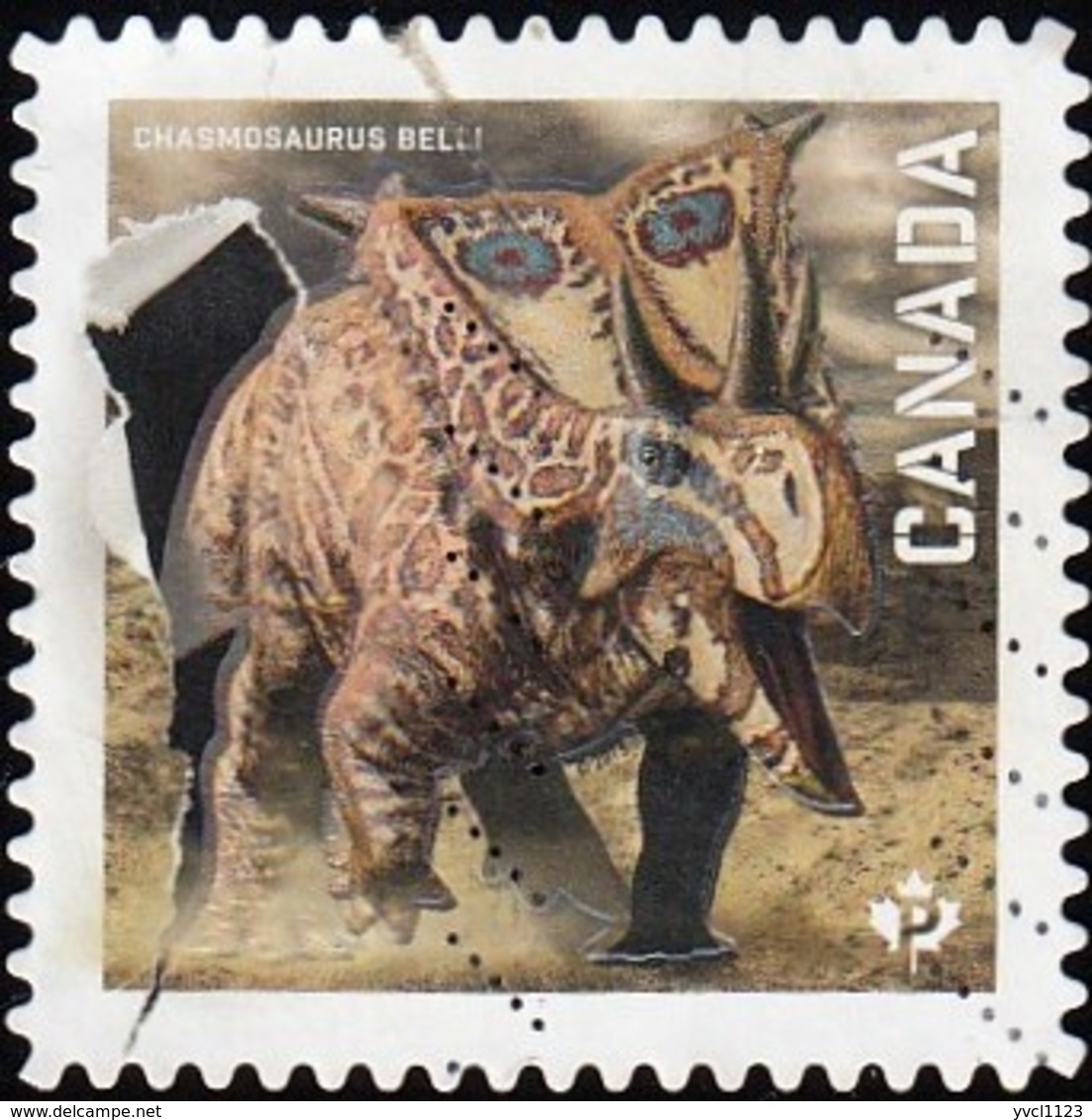 CANADA - Scott #2826 Chasmosaurus Belli / Used - Prehistorics
