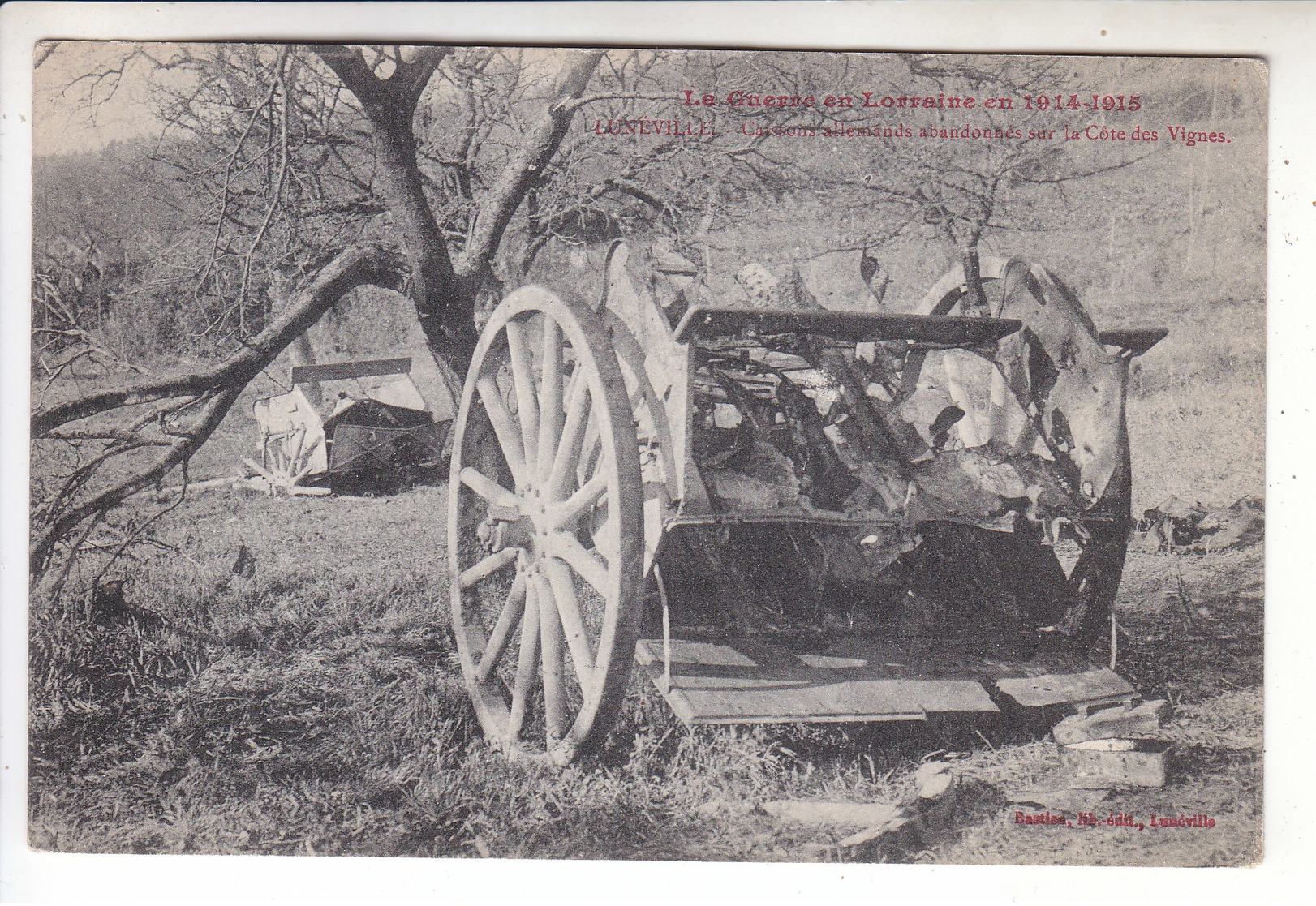 Sp- 54 - LUNEVILLE - Caissons Allemands Abandonnes Sur La Cote Des Vignes - Guerre 14 18 - - Luneville