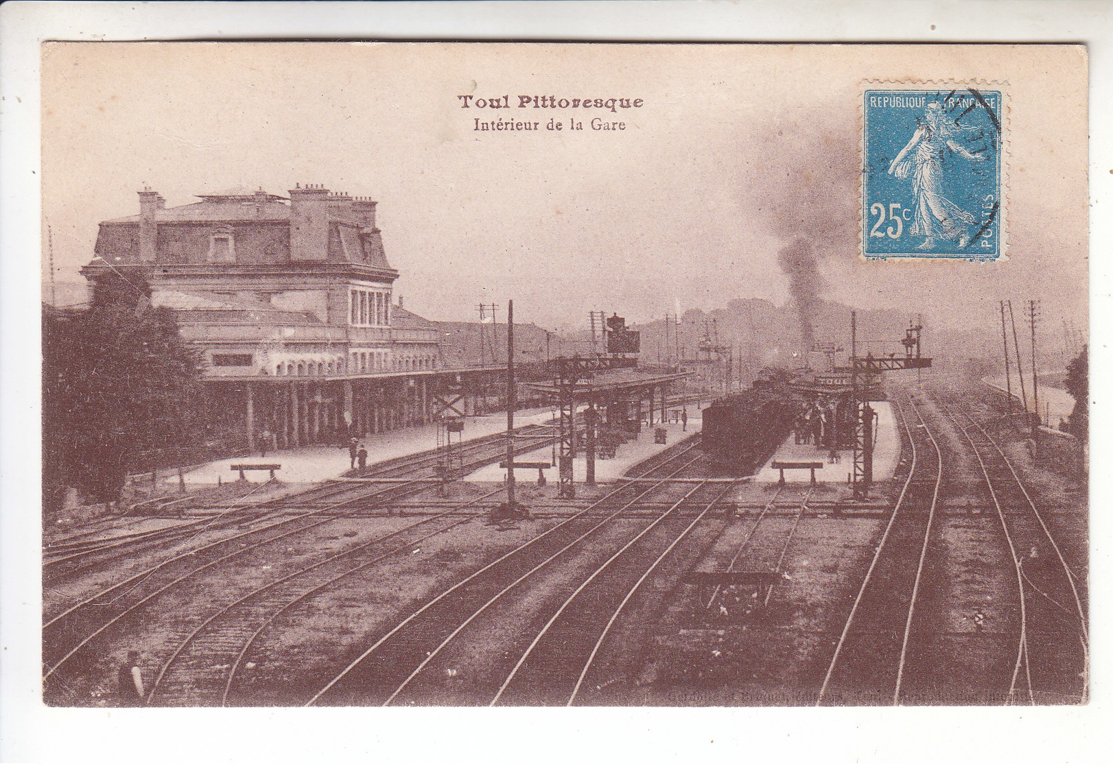 Sp- 54 - TOUL - Interieur De La Gare - Train - Timbre - Cachet - - Toul