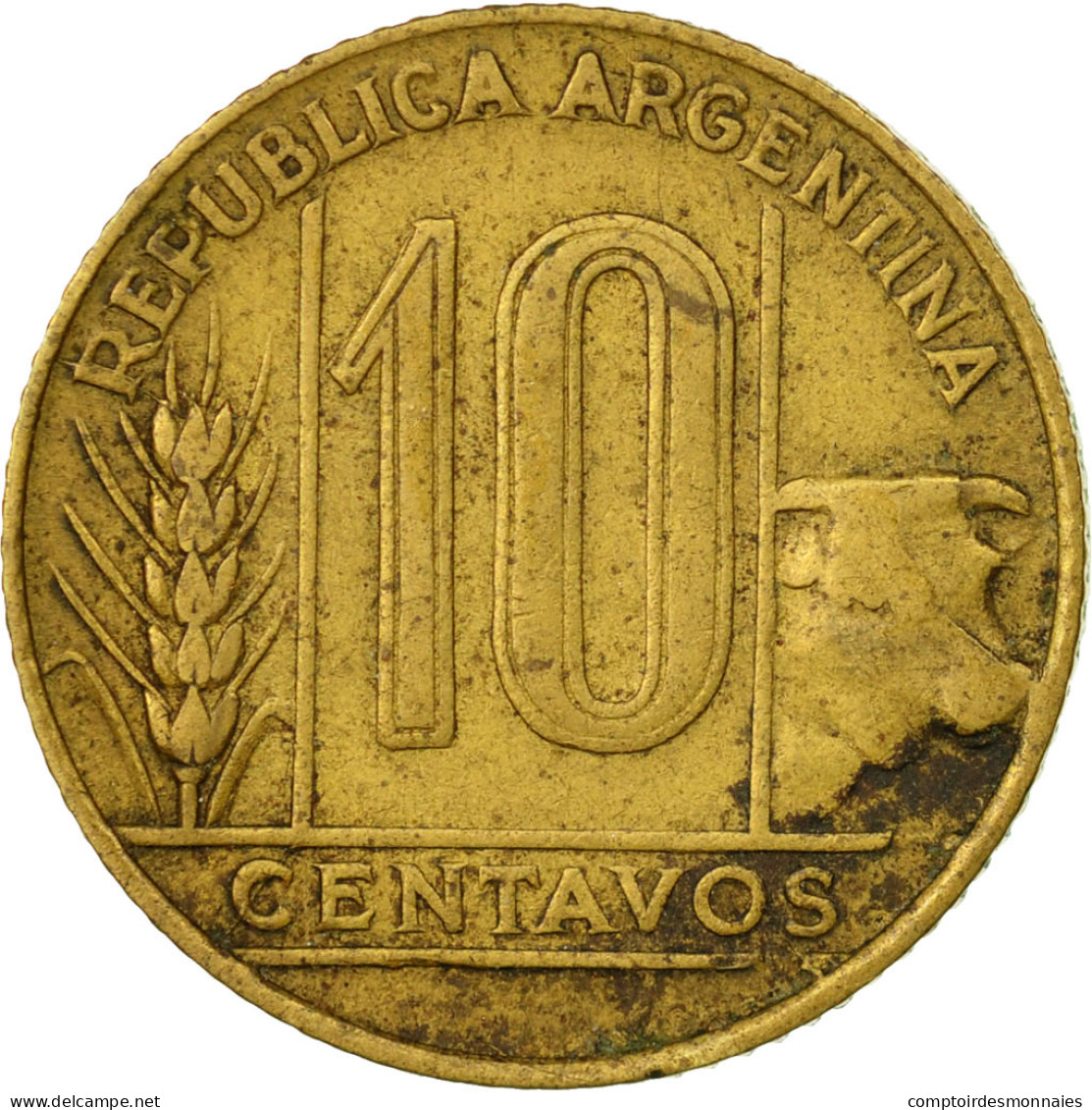 Monnaie, Argentine, 10 Centavos, 1949, TB+, Aluminum-Bronze, KM:41 - Argentine