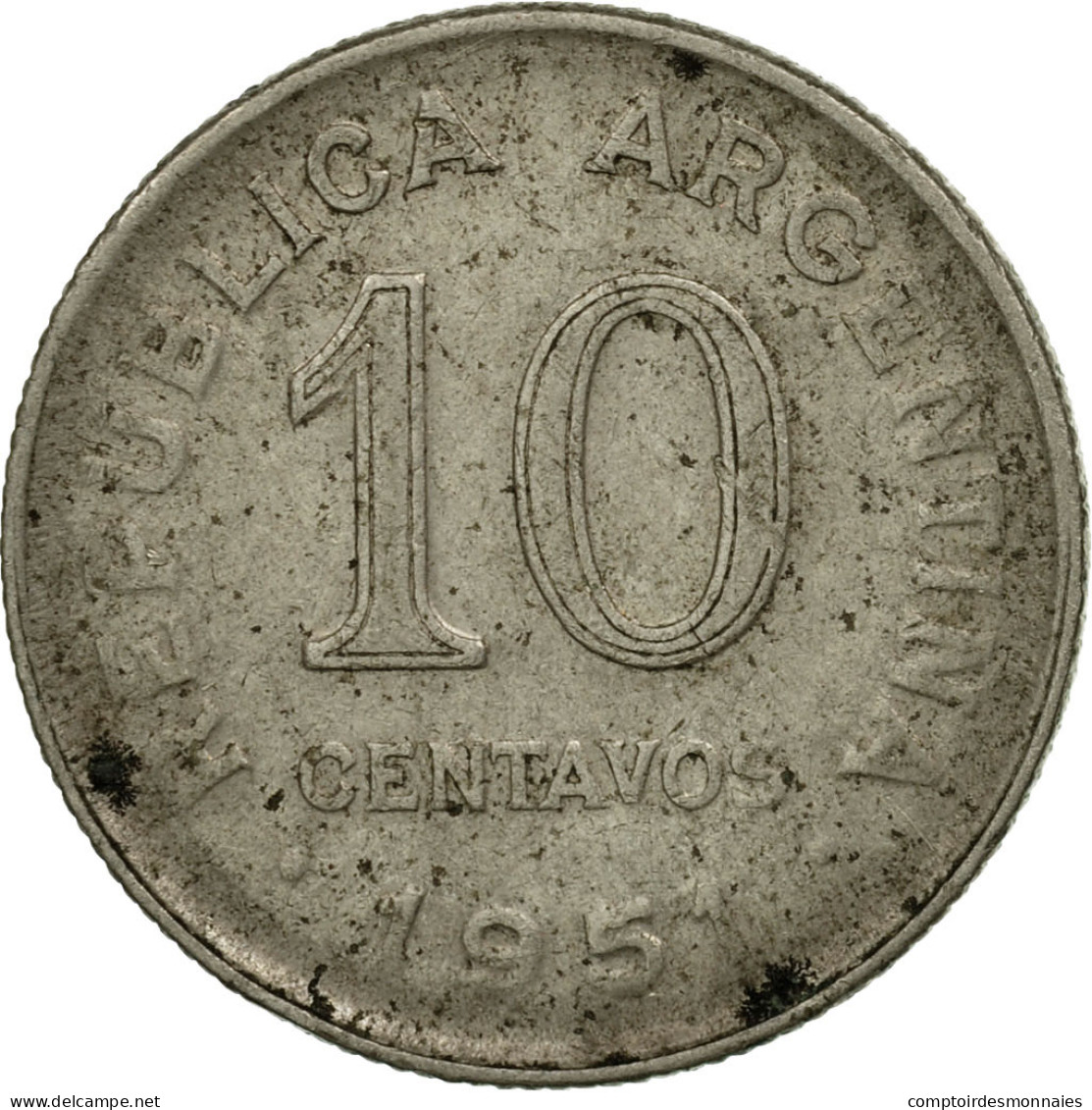 Monnaie, Argentine, 10 Centavos, 1951, TB+, Copper-nickel, KM:47 - Argentine