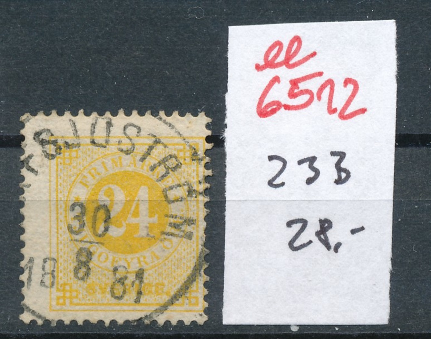Schweden Nr. 23 B     O-Stempel   (ee6512  ) Siehe Scan - Oblitérés