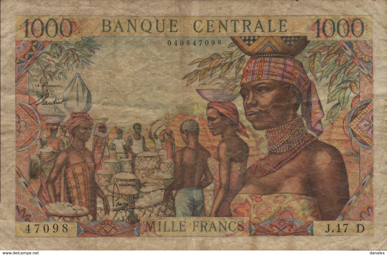 BANQUE CENTRALE ETATS De A E F 1000 FRANCS De 1963nd Pick 5 GABON - Autres - Afrique