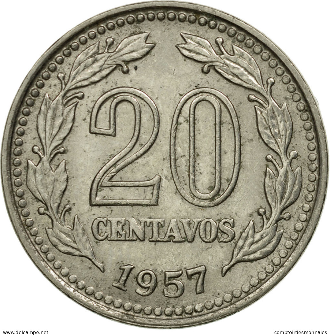 Monnaie, Argentine, 20 Centavos, 1957, TTB, Nickel Clad Steel, KM:55 - Argentine