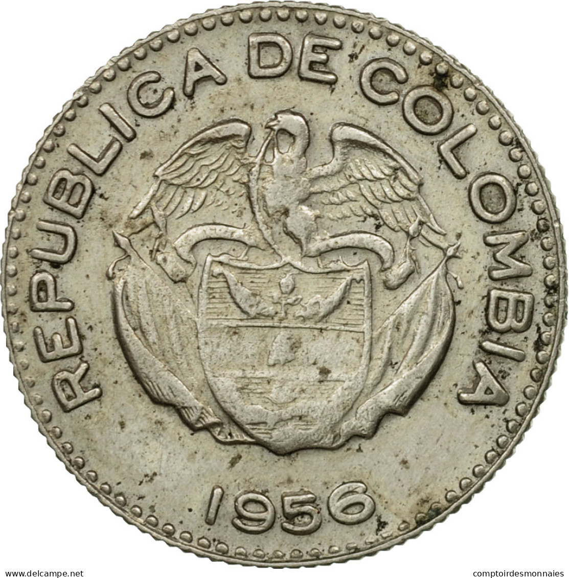 Monnaie, Colombie, 10 Centavos, 1956, Bogota, TTB, Copper-nickel, KM:212.2 - Colombie